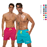 Men Lake Blue Swim Surf Blank Board Shorts Casual Breathable Pockets Swimwear