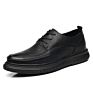 Men's Breathable British Leather Shoes Men Black Leather Shoes Slip-On Dress Shoes