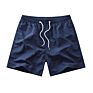 Mens Drawstring Elastic Waist Casual Boys Loose Beach Holiday Shorts Plain Short