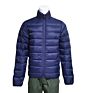 Men's Navy Blue Light Water Resistant Nylon Duck down Puffer Jacket Coat