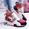 Mens Running Shoes Casual Flat Sneakers Flame Printed Trainers Hollow Sole Increased Outdoor Sport Shoes