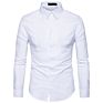 Mens Slim Fit Business Casual Cotton Long Sleeves Solid Button down Dress Shirts