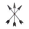 Metal Arrow Wall Decor 15'' Native American Handmade Vintage Black Cast Iron Arrow for Bedroom Living Room Hallway Indoor Decor