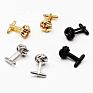 Metal Brass Black Knot Cuff Links Tuxedo Sleeve Button Cufflinks