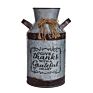 Metal Flower Vase Rustic Jug Farmhouse Planting Garden Bucket Container Galvanized Pail Shabby Chic Decor for Home Gardenmetal F