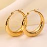 Micci Pvd 18K Gold Plated Stainless Steel Jewelry Statement Hollow Out Big Large Thick Chunky Hoop Earrings for Women
