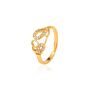 Mingxi Jewelry Womens Small Size Rings with Crystal Gold 18K