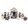 Miniature Wool Felted Christmas Nativity Set - Handmade Stuffed Felt Plush Figurines - Well Stitched Christmas Felt Stuffs