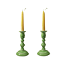 Mint Cast Resin Empire Taper Candle Holder Candle Jars Luxury Customized Candle