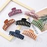 Mio Large Korean Hairgrips Frosted Banana Hair Clips Plastic Claw Clips Nonslip Hair Clamp Hair Claw Clips Women Matte