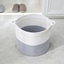 Mixed Color Decorative Tall Laundry Gift Organi Dog Toy Home Decor 100% Cotton Rope Basket Bin with Handle