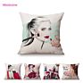 Modern Girl Elegant Lady Pretty Elite Woman Luxury Lifestyle Aesthetics Cotton Linen Sofa Pillow Case Cushion Cover Case