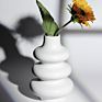 Modern Handmade Porcelain White Ceramic round Special Shaped Vase Big Table Top Flower Vase