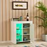 Modern Style Multilayer 3 Adjustable Wood Sideboard Cabinet Modern Credenza