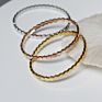Moge Non Tarnish Jewelry Honeycomb Hexagon Geometric Goldplated Bracelet Clear Stainless Steel Bangles Women