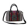 Monogram Aztec Embroidery Purse Striped Tote Bag Duffle Weekender Bag