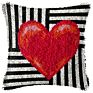 Moonzero Latch Hook Rug Kits Carpet Embroidery Cartoon Red Love Heart Cross Stitch Needlework Knooppakket Smyrna