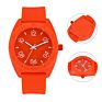 Moq Orange Quartz Unisex Water Resistant Jelly Silicone Watch