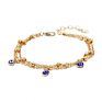 Multilayered Foot Jewelry Cuban Chain Anklet Blue Eyes Beach Anklet Chain Anklets