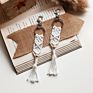 Natural Cotton Boho Keyrings Bag Charm Macrame Key Chain