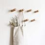 Natural Eco-Friendly Multifunction Bedroom Beech and Walnut Wood Wall Hook