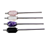 Natural Energy Amethyst Reusable Healing Crystal Straw Agitator Energy Stone Natural Crystal Hexagonal 304 Stainless Steel Straw