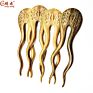 Natural Green Sandalwood Wood Carving Flowers and Trees Carving Ornaments 2 Fork Hairpin Plate Hair Hairpin,Hair Chopsticks