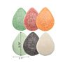 Natural Red Clay Orange Green Black Face Wash Puff Konjact Sponge Teardrop in Box Face Sponge Konjac Organic