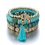 Natural Stones Bracelet for Women Tassel Charm Set Lady Jewelry Boho Bracelet