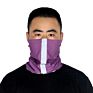 Neck Wear with Reflective Stripe Seamless Polyester Purple Bandana