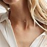 Necklace Minimalist Simple Jewelry 316L Stainless Steel 4Mm Pearl Pendant Choker Necklace