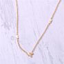 Necklaces Gold Plated Lovely Small Tiny Three Sideway Heart Charms Choker Women Necklace