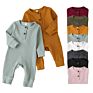 Newborn Baby Jumpsuit Cotton Spandex Baby Rompers Foreign Trade Unisex Baby Rib Rompers