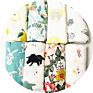 Newborn Double Layer Blanket Toddler Towel Infant Swaddle Wraps Organic Bamboo Cotton Floral Printed Baby Muslin Blankets