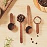 Newest Design Coffee Bean Powder Black Walnut Wood Measuring Scoop with Handle