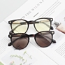 Newest Trend Customizable Lens Dark round Frame Acetate anti Blue Light Blocking Glasses for Men Women