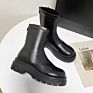 Newest Women Casual Waterproof Bright Leather Boots Lace-Up Shoes for Women Xq1124
