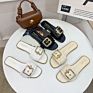Nice Flat Slippers with Belt Buckle Women's Sandals 1314