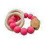 Non Toxic Bpa Free Silicone Teehter Toys Newest Baby Wooden Teethers