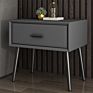 Nordic Solid Wood Microfiber Leather Storage Drawer Luxury Bedside Table Cabinet Simple Bedroom End Table Nightstands