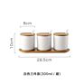 Nordic White Design Set of 3 Ceramic Storage Jar for Kitchen
