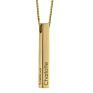 Olivia Personalized Coordinates Initials Dates Rectangle Bar Necklaces Women Jewelry Engraved 3D Bar Necklace