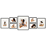 One Wall Picture Frame Set of 7Multi Pack Black Wood Frames with Tempered Glass Gallery Wall Kit for Wall or Tabletop Display