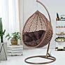 Outdoor Leisure Home Hotel Office Metal White Wicker Rattan Hanging Swing Chair