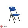 Outdoor Portable Camp Picnic Bbq Plastic Beach Blue Metal Folding Chair for Events