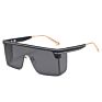 Oversized Square Sunglasses Women Men Luxury Flat Top Half Frame Large Pink Shades