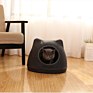 Pawise Deluxe Cat Shape Plush Handmade Wool Felt Cat Cave Igloo Bed for Cats Dogs
