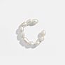 Pearls Ear Cuff Boho C-Shape Imitation Pearl Circle Clip Women Girl round Elegant Earrings Party