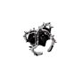 Personalized Couple Ring Vintage Open Ring Creative Thorns Heart Ring for Women and Men