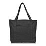 Personalized Logo Design Black Zipper Pouch Canvas Tote Bags